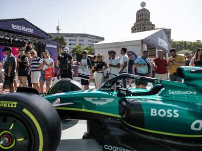 Fan Village del Formula 1 Barcelona instalado en plaza Catalunya.