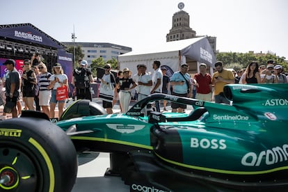 Fan Village del Formula 1 Barcelona instalado en plaza Catalunya.