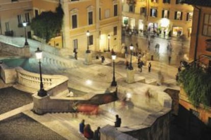 Escaleras de la plaza de España de Roma.