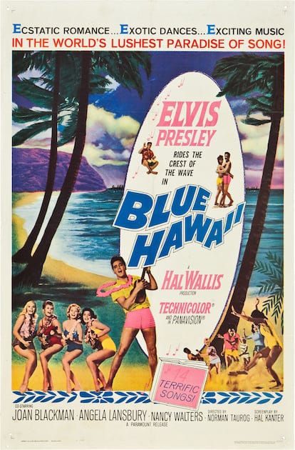 Póster de la película ‘Blue Hawaii’ (1961), protagonizada por Elvis Presley.