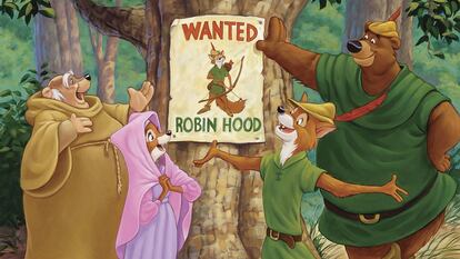Un fotograma de Robin Hood (1973). 