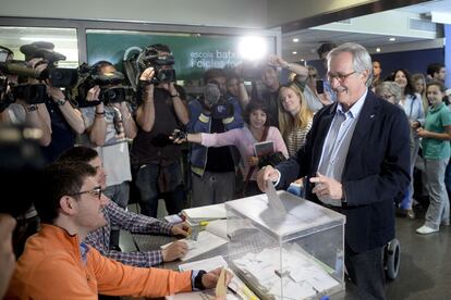 Xavier Trias votando en las últimas elecciones que se presentó.