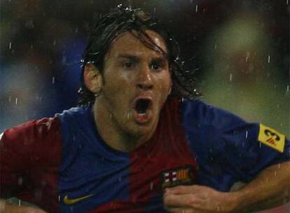 Messi celebra su gol ante el Atlético