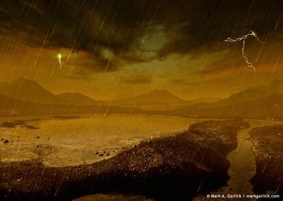 Posible lluvia de metano en Titán.