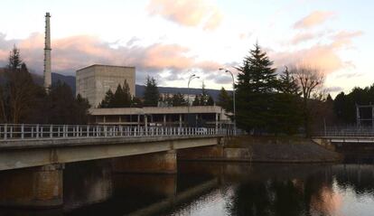 La central nuclear de Santa María de Garoña, Burgos, este lunes.