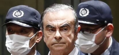 Imagen de archivo de Carlos Ghosn cuando estaba detenido.