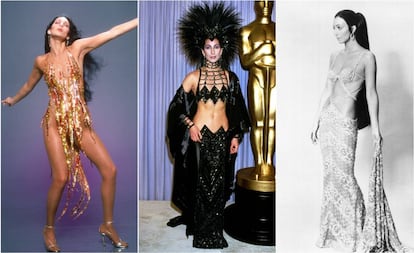 La cantante Cher, con varios estilismos.
