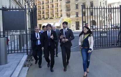 Puigdemont després de presentar el seu llibre a Brussel·les, al setembre.