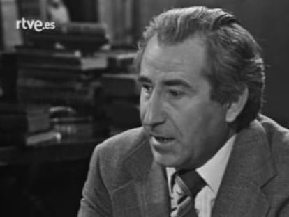 José Luis Jordán Peña, el cerebro de la creación de Ummo, en 1979 en el popular programa presentado por Fernando Jiménez del Oso, 'Más allá'.