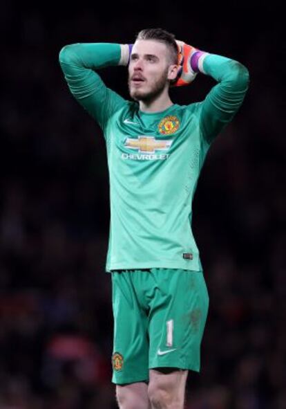 De Gea, en un partit del United.