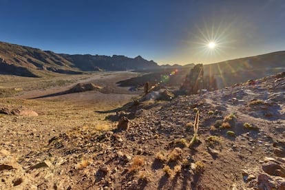 Caldera de Las Cañadas desde el mirador de Ucanca, en Tenerife.