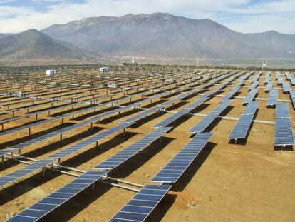 Parque fotovoltaico de El Olivo, de Grenergy, en la región chilena de Coquimbo.