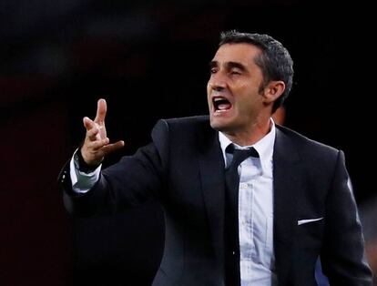 Valverde, durante el partido ante el Inter en el Camp Nou.