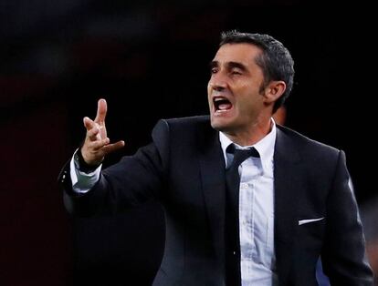 Valverde, durante el partido ante el Inter en el Camp Nou. 