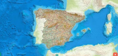 mapa físico de España