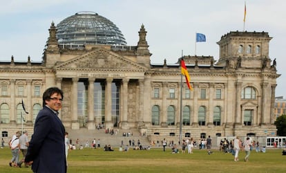 El expresidente Carles Puigdemont, en una imagen de archivo en Berlín. 
 