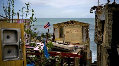 Casas destruídas pelo furacão em San Juan em 2017