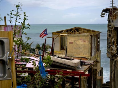 Casas destruídas pelo furacão em San Juan em 2017