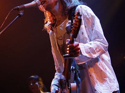 Beck, en un momento de su actuación en Madrid.