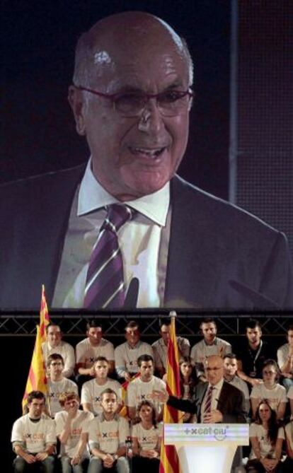 Josep Antoni Duran Lleida en el acto de comienzo de campaña electoral.