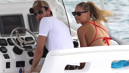 Enrique Iglesias y Anna Kournikova, en Miami. 