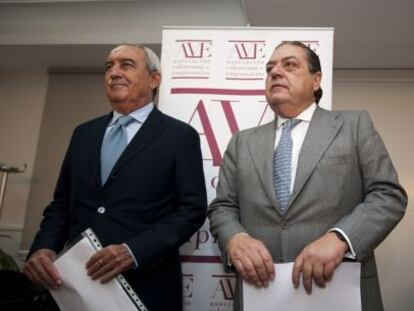 Federico F&eacute;lix y Vicente Boluda, en la sede de la Asociaci&oacute;n Valenciana de Empresarios.
