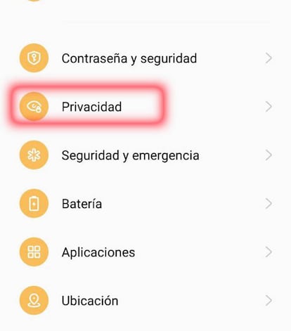 Privacidad Android