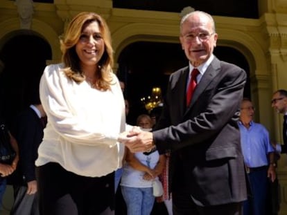 Susana D&iacute;az y Francisco de la Torre, este mi&eacute;rcoles en M&aacute;laga.