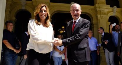 Susana D&iacute;az y Francisco de la Torre, este mi&eacute;rcoles en M&aacute;laga.