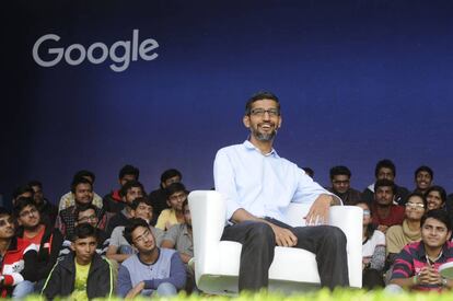 Sundar Pichai en una visita a su universidad, IIT Kharagpur. 