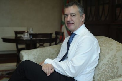 Basque premier, or ´lehendakari,' Iñigo Urkullu, pictured during the interview.