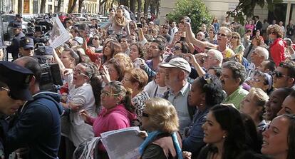 Protesta ciudadana durante el juicio por el asesinato de Marta del Castillo.