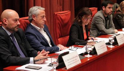 Núria Llorach, vicepresidenta de la CCMA, en una comparecencia en el Parlament en 2016.