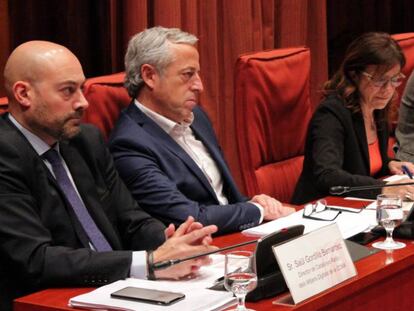 Núria Llorach, vicepresidenta de la CCMA, en una compareixença al Parlament el 2016.