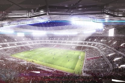 Reprodução do futuro estádio Qatar Foundation.