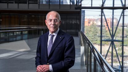 El consejero delegado de Enel, Francesco Starace, en Madrid antes de la entrevista.