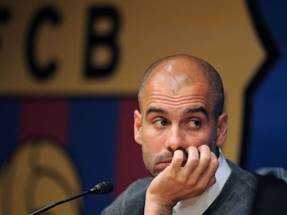 Barcelona&#039;s coach Josep Guardiola announced today he is leaving the club at the end of the season.