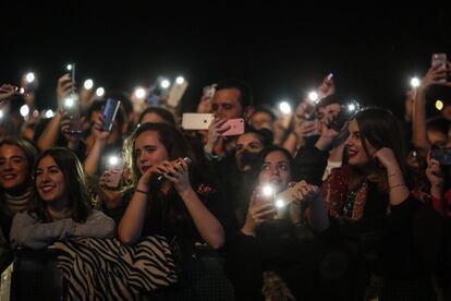 Asistentes al concierto de anoche.