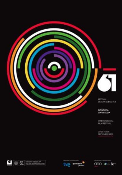 Cartel oficial de la 61 edición del Festival de Cine de San Sebastián.