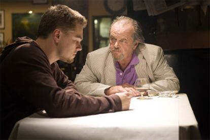 Leonardo DiCaprio (a la izquierda) y Jack Nicholson, en una imagen de <i>Infiltrados.</i>