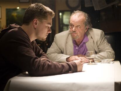 Leonardo DiCaprio (a la izquierda) y Jack Nicholson, en una imagen de <i>Infiltrados.</i>