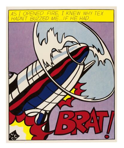 Roy Lichtenstein. 'As I opened Fire P...', un offset de 1964.