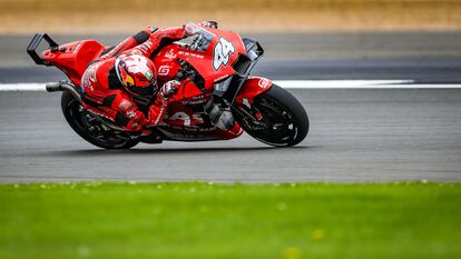 Pol Espargaró, durante la carrera de este domingo en el GP de Gran Bretaña.