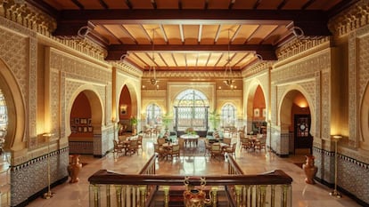 Interior of the Alhambra Palace hotel in Granada.