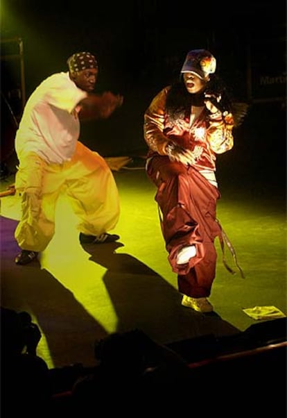 Missy Elliott, durante su actuación del pasado domingo en la sala Razzmatazz de Barcelona.