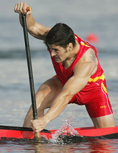 David Cal, en un momento de la prueba de 1.000 metros en la que ganó el oro.