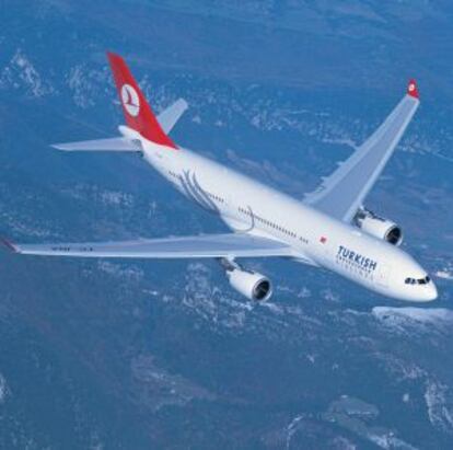 Una avión A330 de la aerolínea Turkish Airlines
