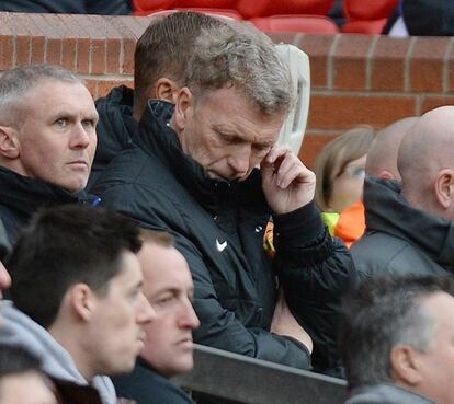 David Moyes durante el partido