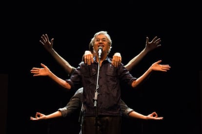 Caetano Veloso, durante un show.
