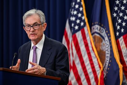 Jerome Powell at a press conference this Thursday.